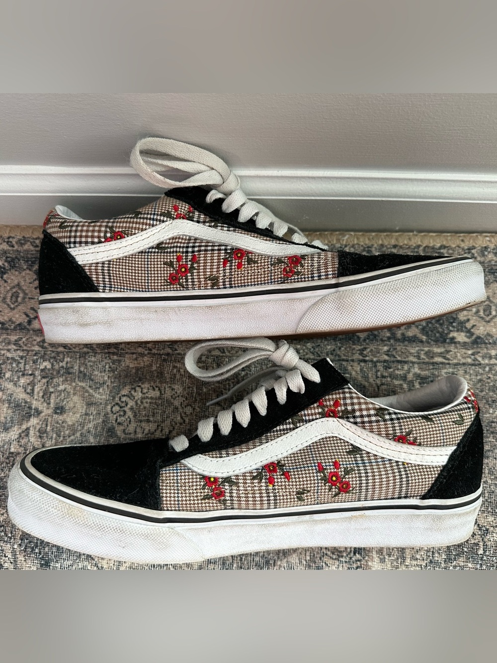 Vans Old Skool Glen Plaid Floral sneakers